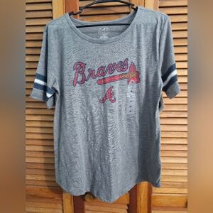 Atlanta Braves Women’s Gray T-Shirt ⚾ | NWT Medium
